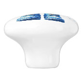 Bloemen en tuinlaarzen keramische knop (Zijkant)