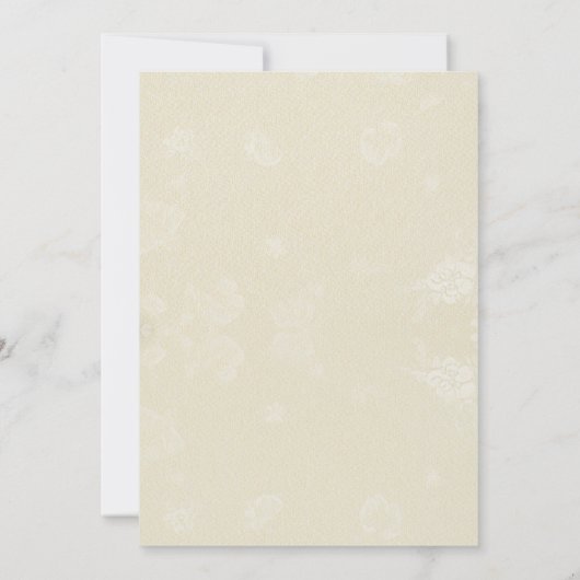 Bloemen en twee trouwringen verfijnd kaart (Achterkant)