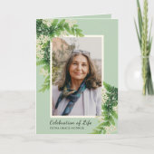 Bloemen en varens Fotoherdenking Gevouwen Programm Programma (Voorkant)