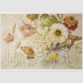  bloemen en Vase-decoupage-papier Tissuepapier (Voorkant)