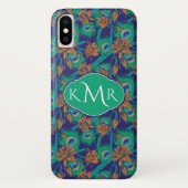 Bloemen en veren | Monogram Case-Mate iPhone Case (Achterkant)