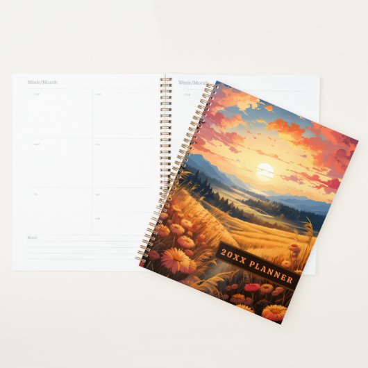 Bloemen en verre Uitzichten van Bergen Planner (Display)