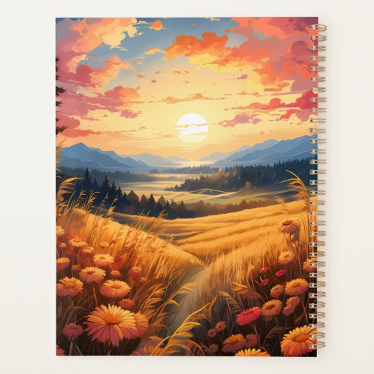 Bloemen en verre Uitzichten van Bergen Planner (Achterkant)