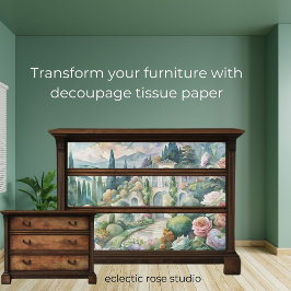Bloemen en Villa Decoupage Tissue Papier