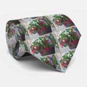 Bloemen en vlaggen stropdas (Opgerold)