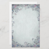 bloemen en vlinderbruiloft briefpapier (Voorkant / Achterkant)