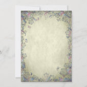 bloemen en vlinderbruiloft kaart (Achterkant)