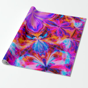 Bloemen en vlinders, Abstract Cadeaupapier