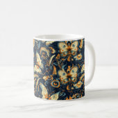 Bloemen en vlinders Abstract patroon Koffiemok (Voorkant rechts)