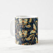 Bloemen en vlinders Abstract patroon Koffiemok (Voorkant links)
