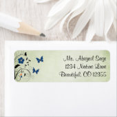 Bloemen en Vlinders Adres Etiket (Insitu)