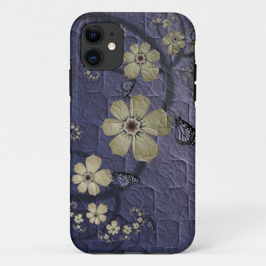 Bloemen en vlinders Case-Mate iPhone case (Achterkant)