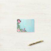 Bloemen en vlinders post-it® notes (Op bureau)