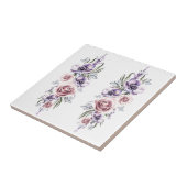 Bloemen en vlinders - Tekenkunst -  Tegeltje (Zijkant)