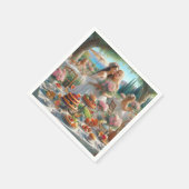 bloemen en voedsel Vrijgezellenfeest Papier serve Servet (Hoek)