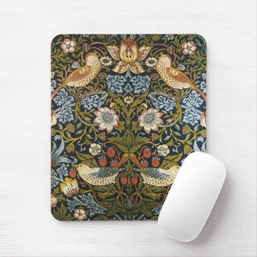 Bloemen en vogels Mousepad Muismat (Met muis)