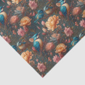 bloemen en vogels tissuepapier (Detail)