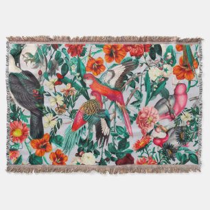 BLOEMEN EN VOGELS XIV-II DEKEN