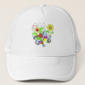 Bloemen en wervelingen T-shirts en geschenken Trucker Pet (Voorkant)