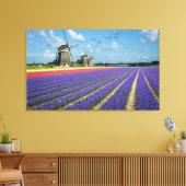 Bloemen en windmolens canvas print (Insitu (Woonkamer))