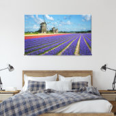 Bloemen en windmolens canvas print (Insitu (Slaapkamer))