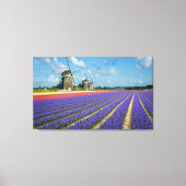 Bloemen en windmolens canvas print (Voorkant)