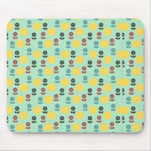 Bloemen en zon lente patroon muismat