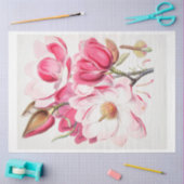 Bloemen Ephemera Decoupage Roze Magnolia Bloemen Tissuepapier (Craft)