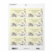  bloemen etiket (Full Sheet)