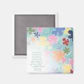 Bloemen Fadeth Square Magnet Magneet (Voorkant / Achterkant)