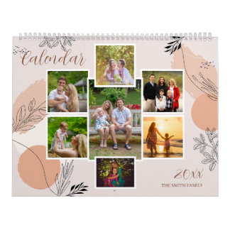 Bloemen Familie Herinneringen Aangepaste Foto Keep Kalender