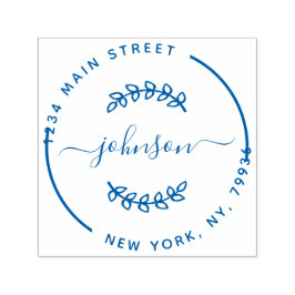 Bloemen familienaam retouradres  zelfinktende stempel