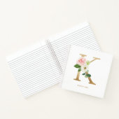  Bloemen Faux Gold Folie Letter K Monogram Notitieboek (Binnen)