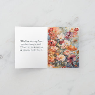 Bloemen Feestdagen Kaart