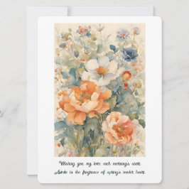 Bloemen Feestdagenkaart