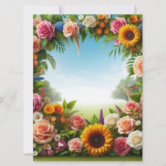 bloemen feestdagenkaart