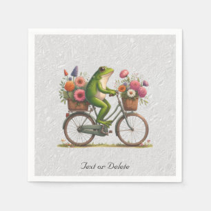 Bloemen Fiets Kikker Servetten