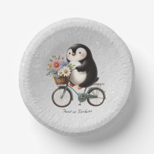 Bloemen Fiets Pinguïn Papieren kom