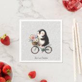 Bloemen Fiets Pinguïn servetten (Insitu)