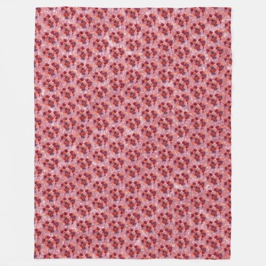 Bloemen Fleece Deken (Voorkant)