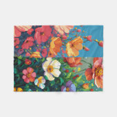 Bloemen Fleece Deken (Voorkant (Horizontaal))