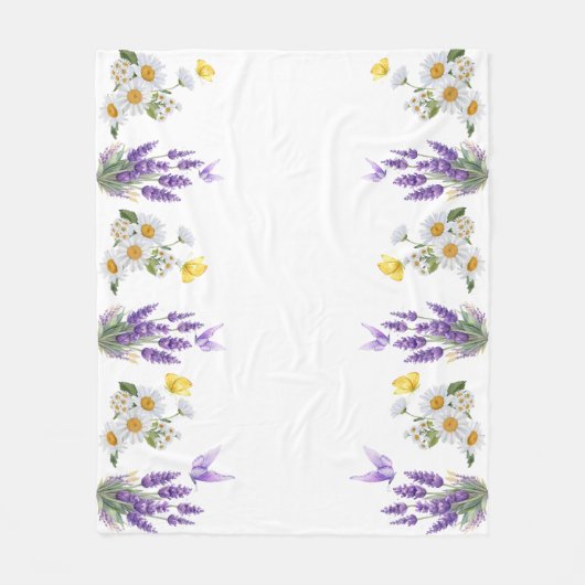 Bloemen Fleece Deken (Voorkant)