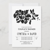 bloemen florale trouwparen douchen kaart (Voorkant)