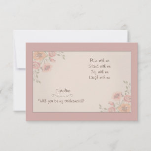 Bloemen fluistert bruidsmeisje Kaarten