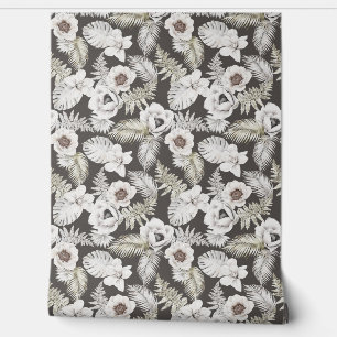Bloemen Foliage Boho Tropical Behang