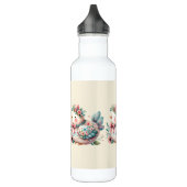 Bloemen Folk Vogel met Pastel Boho Charm Waterfles (Links)