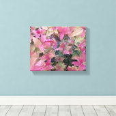 Bloemen foto canvas afdruk (Insitu (Houten vloer))