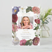 Bloemen Foto-orde van de dienst rouwprogramma Programma (Staand voorkant)