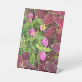 Bloemen Foto Reclamebord Met Voetstuk