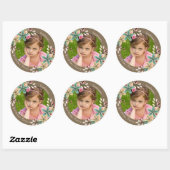Bloemen Foto Ronde Sticker (Vel)